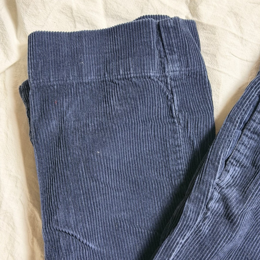 Ralph Lauren Girls Corduroy Navy Blue Pants Size 10 Straight Leg Pink Pony - Picture 3 of 6